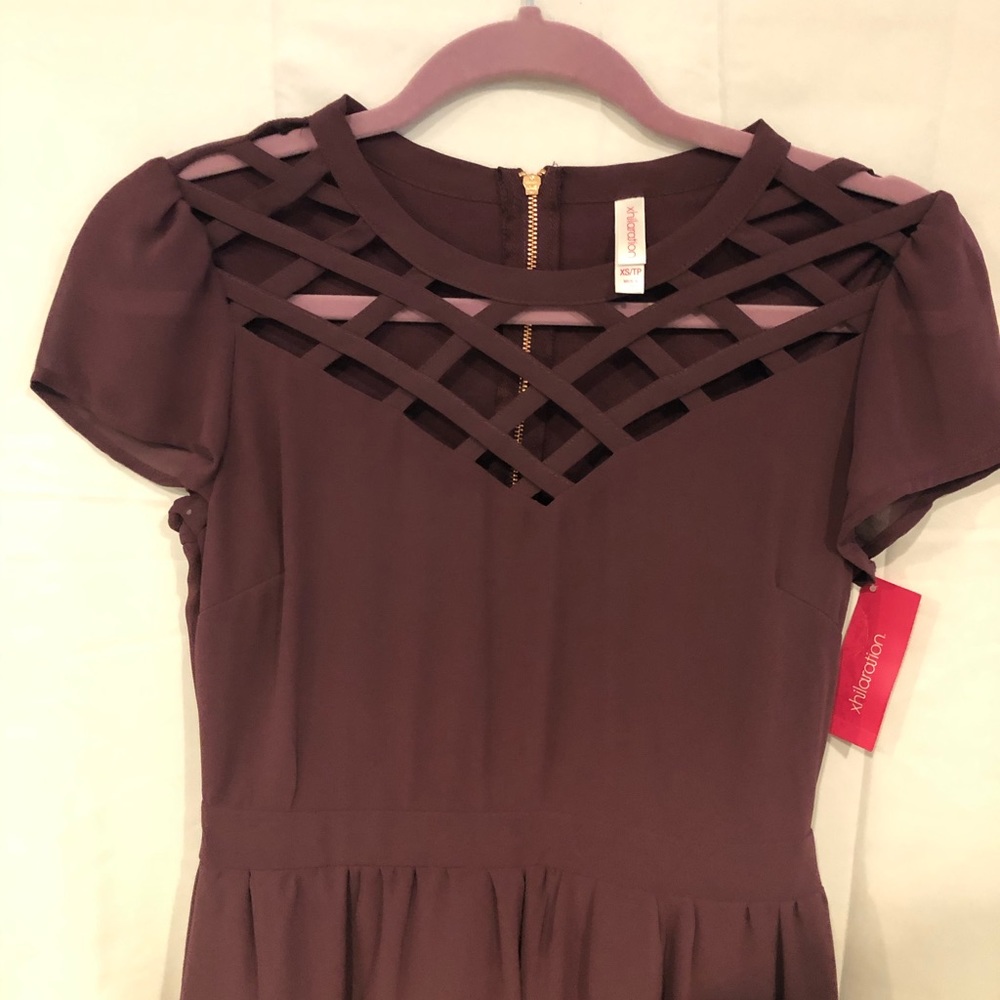 Purple cut top dress